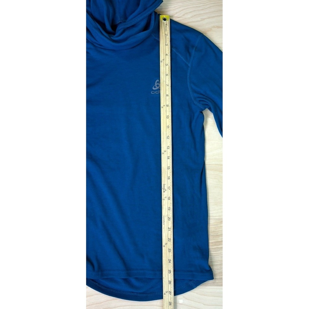 Odlo The Active Warm Baselayer With Facemask Blue Lightweight Running Hoodie S - Picture 6 of 7